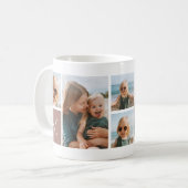 Monogram Grid Foto Collage Kaffeetasse (Vorderseite Links)