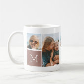 Monogram Grid Foto Collage Kaffeetasse (Links)