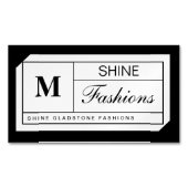 Monogram Grid Magnetische Visitenkarte (Vorderseite)