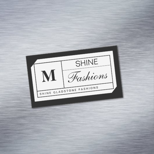 Monogram Grid Magnetische Visitenkarte (Beispiel)