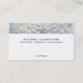 Monogram Grid Silver Tiles Visitenkarte (Rückseite)