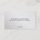 Monogram Grid Silver Visitenkarte (Rückseite)