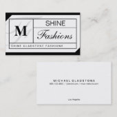 Monogram Grid Visitenkarte (Vorne/Hinten)