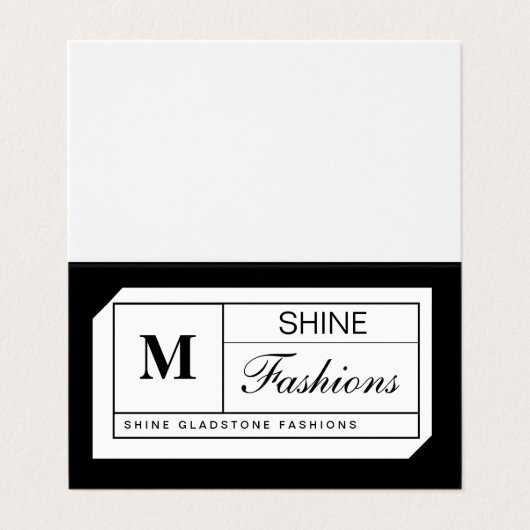 Monogram Grid Visitenkarten (Außenseite Aufgefaltet)