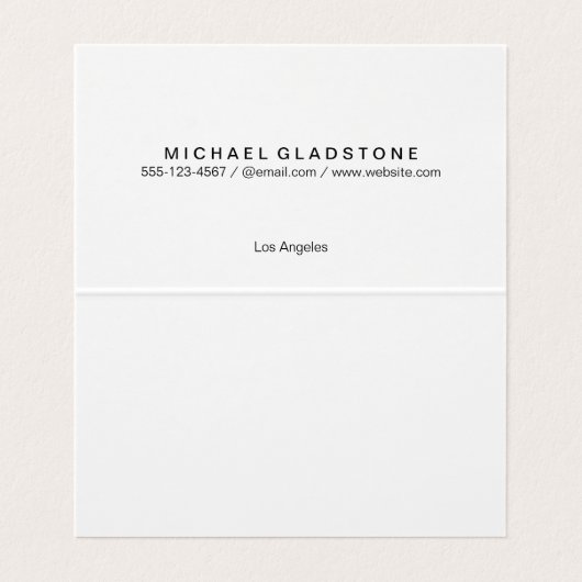 Monogram Grid Visitenkarten (Innenseite Aufgefaltet)