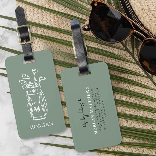 Monogram Grün Golf Gepäckanhänger