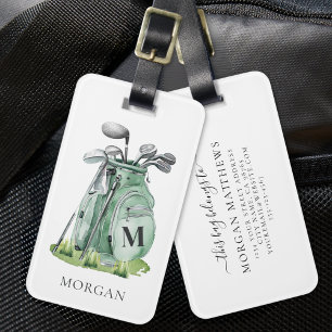Monogram Grüne Golftasche Gepäckanhänger