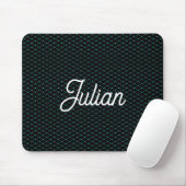 Monogram-grünes Netznetz schwarz Mousepad (Mit Mouse)