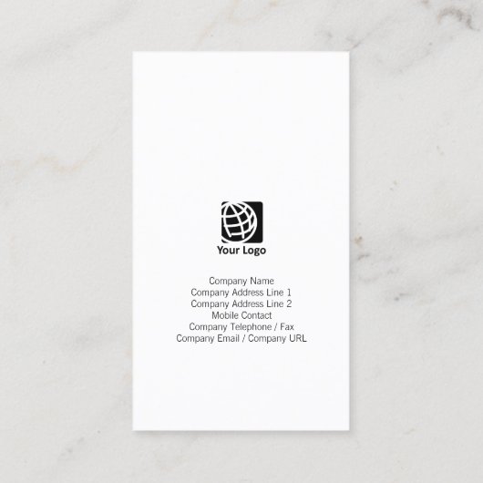 Monogram Grunge Business Card für Unternehmer Visitenkarte (Rückseite)