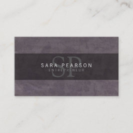 Monogram Grunge Business Card für Unternehmer Visitenkarte