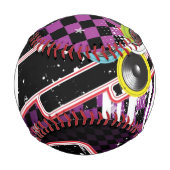 Monogram Grunge Hintergrund Baseball (Vorderseite)