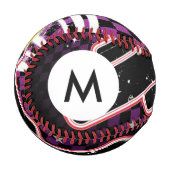 Monogram Grunge Hintergrund Baseball (Vorderseite Links)