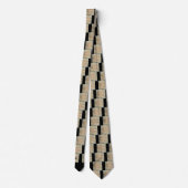 Monogram Grunge Tan Treppe Krawatte (Rückseite)
