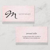 Monogram Grunge Two Tone Terminkarte (Vorne/Hinten)