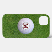 Monogram-Grüntöne Turf Golfer Case-Mate iPhone Hülle (Rückseite (Horizontal))