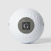 Monogram gry Tweed Trauzeuge Bestman Wedding Gift Golfball (Vorderseite)