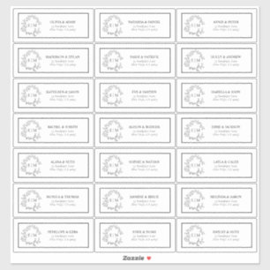 Monogram Guest Address S Aufkleber