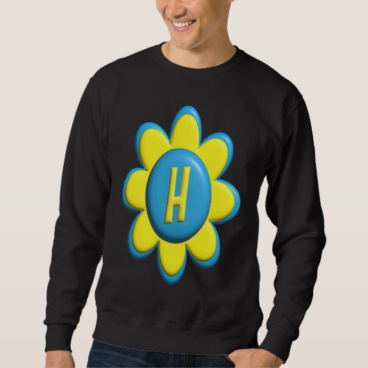 Monogram H  Colorful Flower Sweatshirt (Vorderseite)