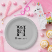 Monogram H Custom Pappteller (Party)