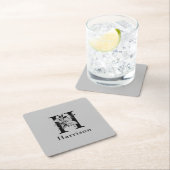 Monogram H Custom Rechteckiger Pappuntersetzer (Vor Ort)