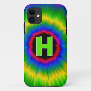 Monogram H Gefärbte Krawatte Multicolor Rainbow Case-Mate iPhone Hülle