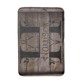 Monogram H Initial Bath, Kitchen Mat Cabin Rustika Badematte (Vorderseite Vertikal)