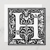 Monogram H Initial Black and White Floral Pattern (Vorne/Hinten)