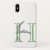 Monogram H Lavendel Eucalyptus Case-Mate iPhone Hülle (Rückseite)