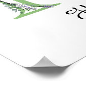 Monogram H Lavendel Eucalyptus Kinderzimmer Poster (Ecke)