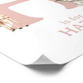 Monogram H Niedlich Safari Animes Kinderzimmer Wal Poster (Ecke)