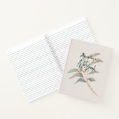 Monogram Handgemalte Pflanze Wasserfarbe Stilvoll Notizblock (Innenseite)