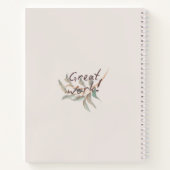 Monogram Handgemalte Pflanze Wasserfarbe Stilvoll Notizblock (Rückseite)