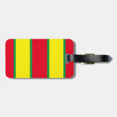 Monogram-Hands von meinem Taschentext auf rot-gelb Gepäckanhänger (Rückseite horizontal)