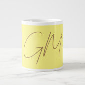 Monogram Handwriting Initials Beruflich Modern Jumbo-Tasse (Vorderseite)