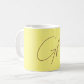 Monogram Handwriting Initials Beruflich Modern Kaffeetasse (Vorderseite Links)