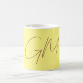 Monogram Handwriting Initials Beruflich Modern Kaffeetasse (Mittel)