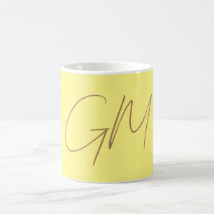 Monogram Handwriting Initials Beruflich Modern Kaffeetasse