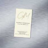 Monogram Handwriting Initials Beruflich Modern Magnetische Visitenkarte (Beispiel)