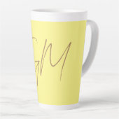 Monogram Handwriting Initials Beruflich Modern Milchtasse (Rechte Ecke)