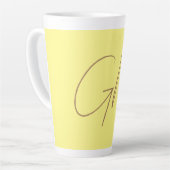Monogram Handwriting Initials Beruflich Modern Milchtasse (Linke Ecke)
