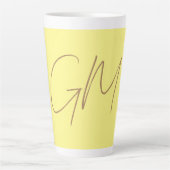 Monogram Handwriting Initials Beruflich Modern Milchtasse (Vorderseite)