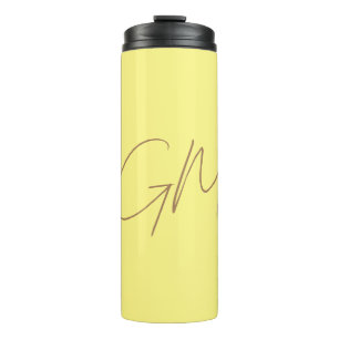 Monogram Handwriting Initials Beruflich Modern Thermosbecher