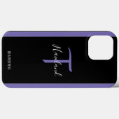 Monogram Handy Case HAMbyWG - Black & lila (Rückseite (Horizontal))