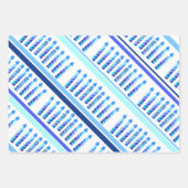 Monogram Hanukkah Festival Menorah Lights Geschenkpapier Set (Vorderseite 3)