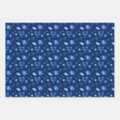 Monogram Hanukkah Festival Menorah Lights Geschenkpapier Set (Vorderseite 2)