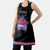 Monogram Happy Birthday America BLACK Schürze (InSitu)