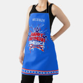 Monogram Happy Birthday America DEEP BLUE Schürze (InSitu)