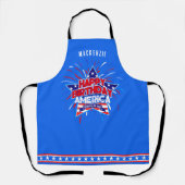 Monogram Happy Birthday America DEEP BLUE Schürze (Vorderseite)