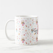 Monogram Happy Oaster Pattern 11oz Kaffeetasse (Links)
