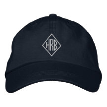 Monogram Hat Simple Classic bestickt Monogram